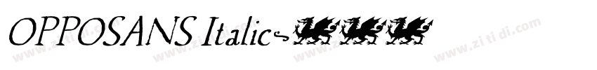 OPPOSANS Italic字体转换